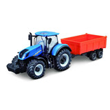 New Holland New Holland T7.315 Tractor + Tipping Trailer 2 Axle - 1:50 - Bburago
