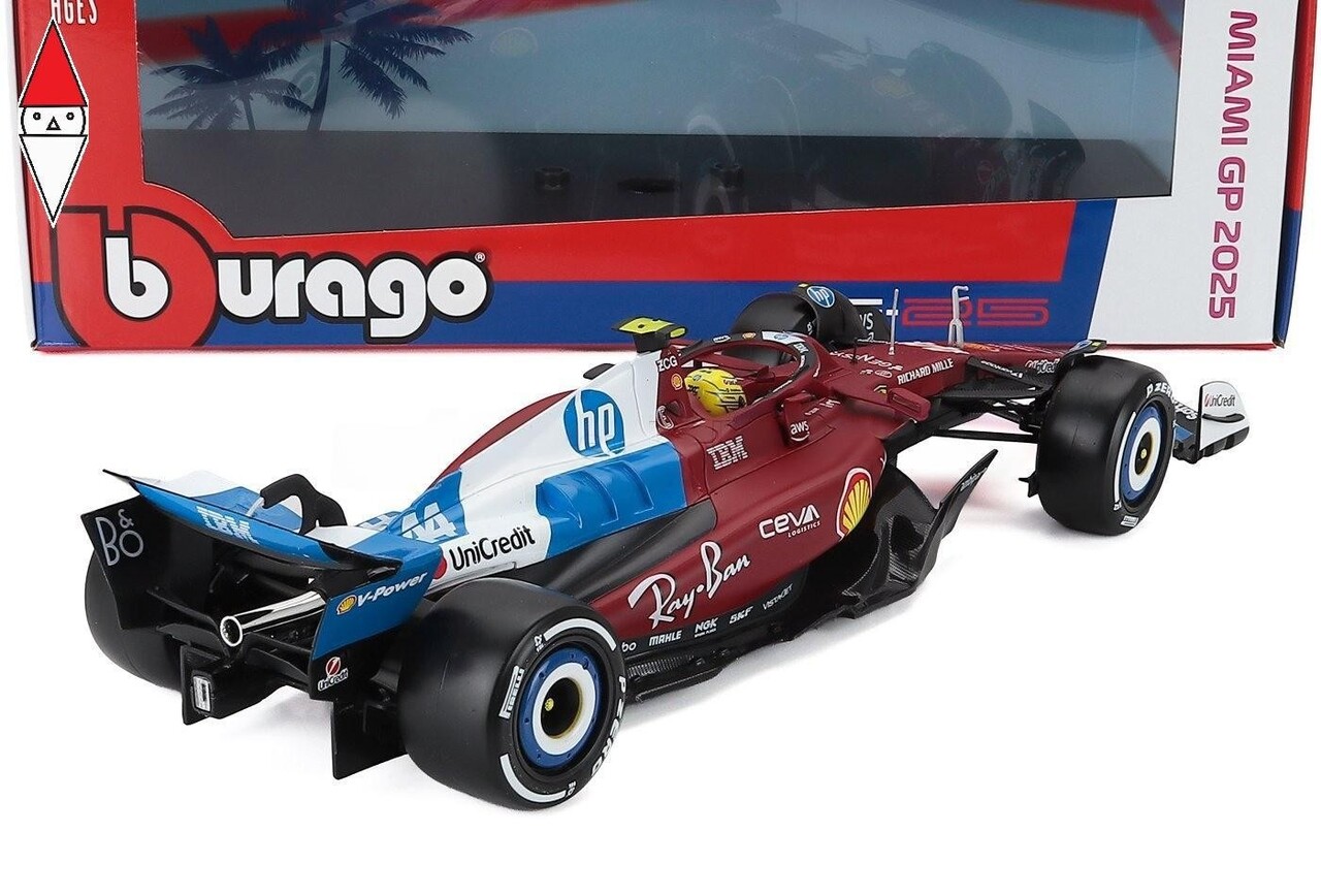 Formule 1 Ferrari SF-25 #44 Team Scuderia Ferrari HP GP Miami 2025 (L.Hamilton) -1:43 - Bburago