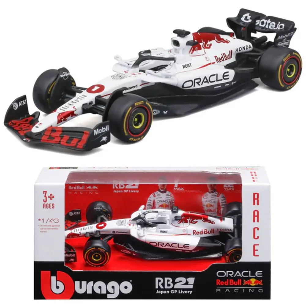 Formule 1 Red Bull F1 RB21 #1 Team Oracle Red Bull Racing Winner GP Japan 2025 + Pilot + Showcase (M.Verstappen) - 1:43 - Bburago Formule 1 Red Bull F1 RB21 #1 Team Oracle Red Bull Racing Winner GP Japan 2025 + Pilot + Showcase (M.Verstappen) - 1:43 - Bburago