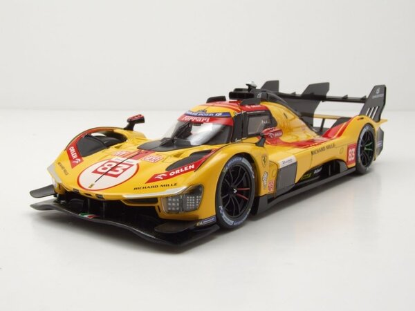 Ferrari Ferrari 499P 3.0L Turbo V6 #83 Team AF Corse Winner 24H Le Mans 2025 + Showcase - 1:18 - Bburago Ferrari Ferrari 499P 3.0L Turbo V6 #83 Team AF Corse Winner 24H Le Mans 2025 + Showcase - 1:18 - Bburago