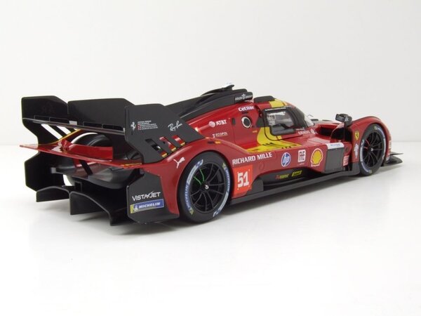 Ferrari Ferrari 499P 3.0L Turbo V6 #51 Team AF Corse 3rd 24H Le Mans 2025 - 1:18 - Bburago Ferrari Ferrari 499P 3.0L Turbo V6 #51 Team AF Corse 3rd 24H Le Mans 2025 - 1:18 - Bburago