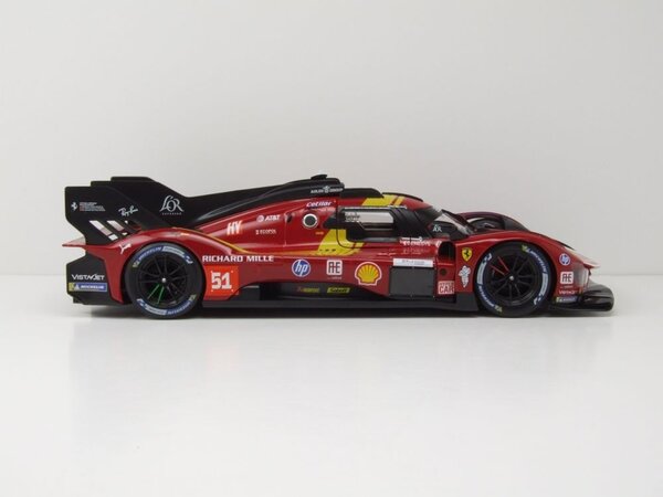 Ferrari Ferrari 499P 3.0L Turbo V6 #51 Team AF Corse 3rd 24H Le Mans 2025 - 1:18 - Bburago Ferrari Ferrari 499P 3.0L Turbo V6 #51 Team AF Corse 3rd 24H Le Mans 2025 - 1:18 - Bburago