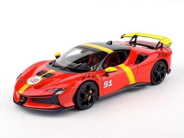 Ferrari Ferrari SF90 XX #51 24H Le Mans Winner Livery + Showcase - 1:18 - Bburago Ferrari Ferrari SF90 XX #51 24H Le Mans Winner Livery + Showcase - 1:18 - Bburago