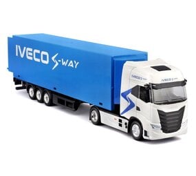 Iveco Iveco S-Way 570 Tractor 4x2 + Semi Box Trailer 3 axle 2021 - 1:43 - Bburago Iveco Iveco S-Way 570 Tractor 4x2 + Semi Box Trailer 3 axle 2021 - 1:43 - Bburago