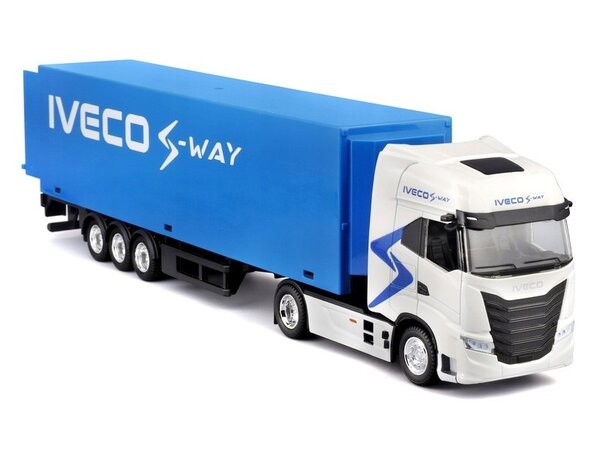Iveco Iveco S-Way 570 Tractor 4x2 + Semi Box Trailer 3 axle 2021 - 1:43 - Bburago Iveco Iveco S-Way 570 Tractor 4x2 + Semi Box Trailer 3 axle 2021 - 1:43 - Bburago
