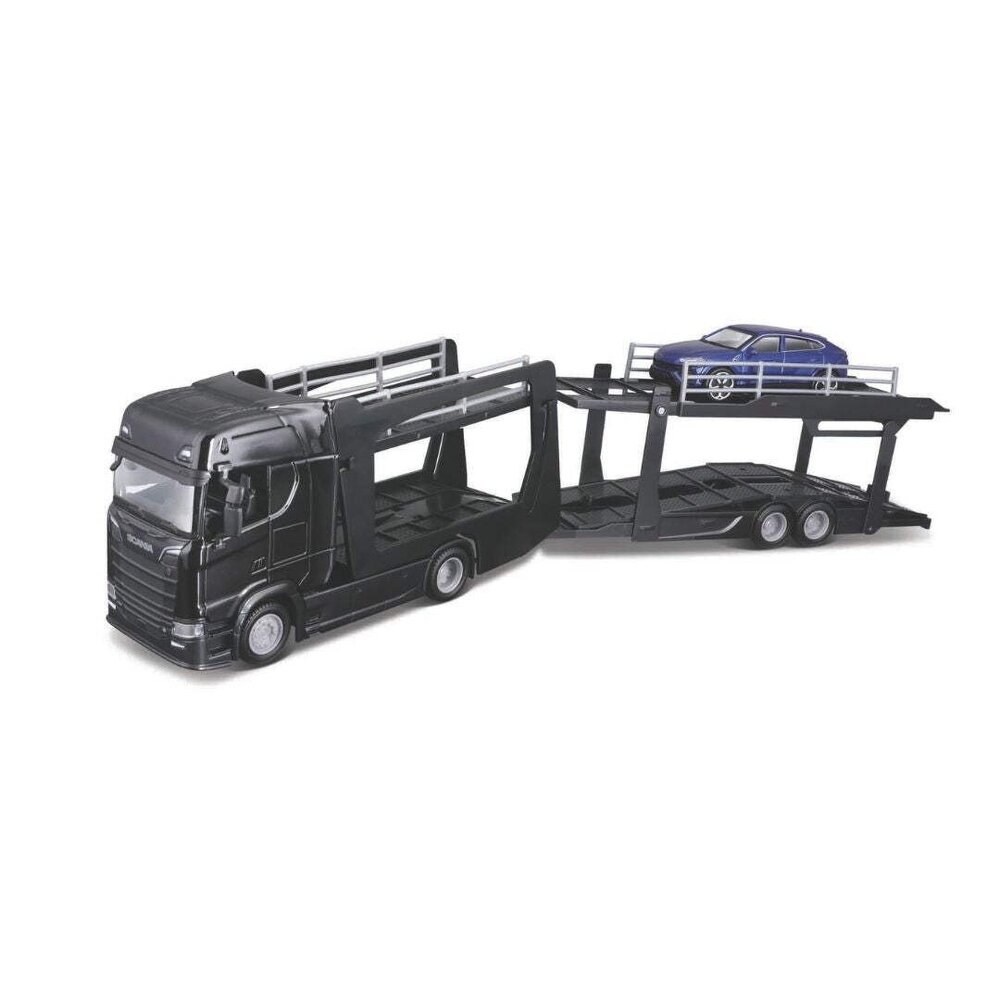 Scania Scania S 730 Highline Cab Car Transporter 4x2 + Car Transporter Trailer 2 Axle + Lamborghini Urus - 1:43 - Bburago