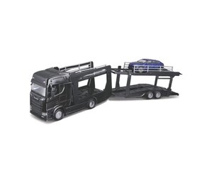 Scania Scania S 730 Highline Cab Car Transporter 4x2 + Car Transporter Trailer 2 Axle + Lamborghini Urus - 1:43 - Bburago