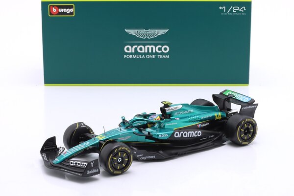 Formule 1 Aston Martin F1 AMR 25 #14 Team Aramco Cognizant 2025 (F.Alonso) + Pilot + Showcase- 124 - Bburago