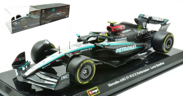 Formule 1 Mercedes GP F1 W15 AMG Petronas Moytorsport #44 Season 2024 (L.Hamilton) + Pilot + Showcase - 1:24 - Bburago