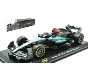 Formule 1 Mercedes GP F1 W15 AMG Petronas Moytorsport #63 Season 2024 (G.Russell) + Pilot + Showcase - 1:24 - Bburago