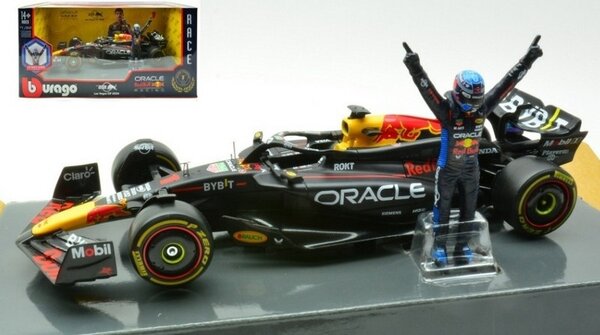 Formule 1 Red Bull F1 RB20 #1 Team Oracle Red Bull Racing World Champion Season 2024 (M.Verstappen Figure) - 1:24 - Bburago