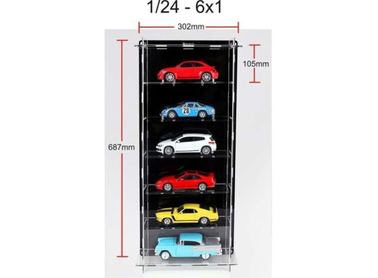 Atlantic Acrylic Multicase For Six 1:24 Scale Cars (6x1) - 1:24 - Atlantic Atlantic Acrylic Multicase For Six 1:24 Scale Cars (6x1) - 1:24 - Atlantic