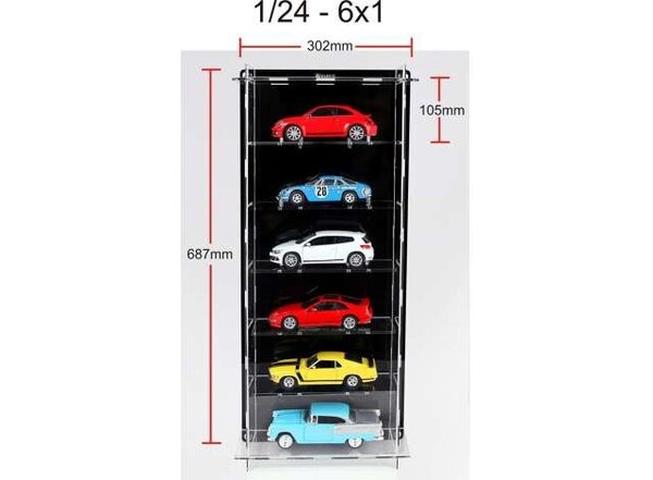 Atlantic Acrylic Multicase For Six 1:24 Scale Cars (6x1) - 1:24 - Atlantic Atlantic Acrylic Multicase For Six 1:24 Scale Cars (6x1) - 1:24 - Atlantic