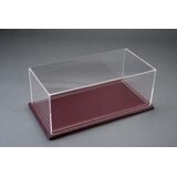 Atlantic Display Case Maranello + Burgundy Leather Base - 1:24 - Atlantic Atlantic Display Case Maranello + Burgundy Leather Base - 1:24 - Atlantic