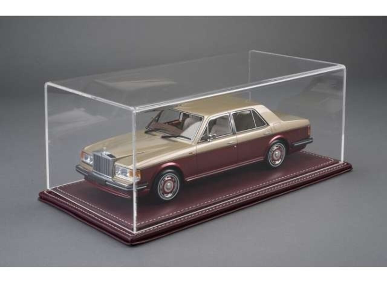 Atlantic Display Case Maranello + Burgundy Leather Base - 1:24 - Atlantic Atlantic Display Case Maranello + Burgundy Leather Base - 1:24 - Atlantic