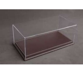 Atlantic Acrylic Display Case Mulhouse + Dark Brown Leather Base - 1:43 - Atlantic