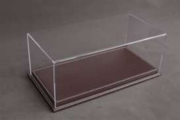Atlantic Acrylic Display Case Mulhouse + Dark Brown Leather Base - 1:43 - Atlantic