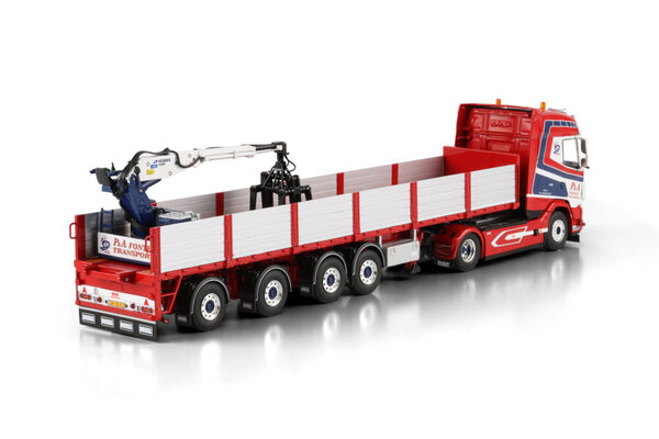 DAF DAF XG Tractor 4x2 + Semi Brick Trailer 4 Axle + Crane 'P&A Fonteijn' - 1:50 - WSI Models