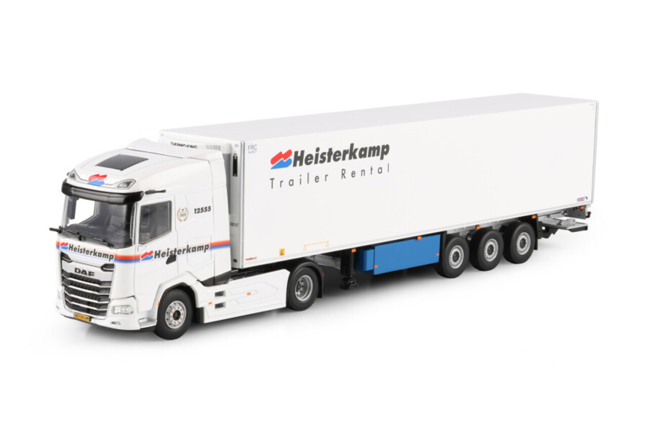 DAF DAF XG Tractor 4x2 MY2025 + Semi Reefer Trailer 3 Axle 'Heisterkamp'  - 1:50 - WSI Models