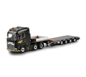 DAF DAF XG Tractor 6x2 Twin Steer MY2025 + Semi Low Loader 4 Axle - 1:50 - WSI Models