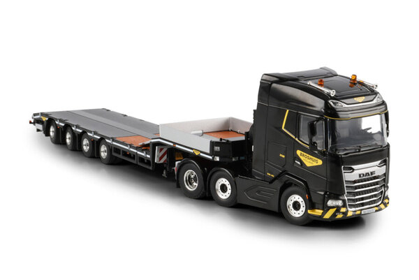 DAF DAF XG Tractor 6x2 Twin Steer MY2025 + Semi Low Loader 4 Axle - 1:50 - WSI Models