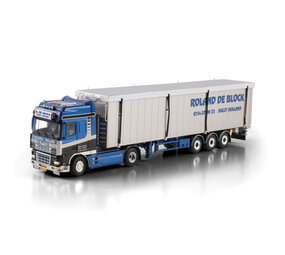 DAF DAF 95XF Super Space Cab Tractor 4x2 + Volume Trailer 3 Axle 'Roland De Block' - 1:50 - WSI Models