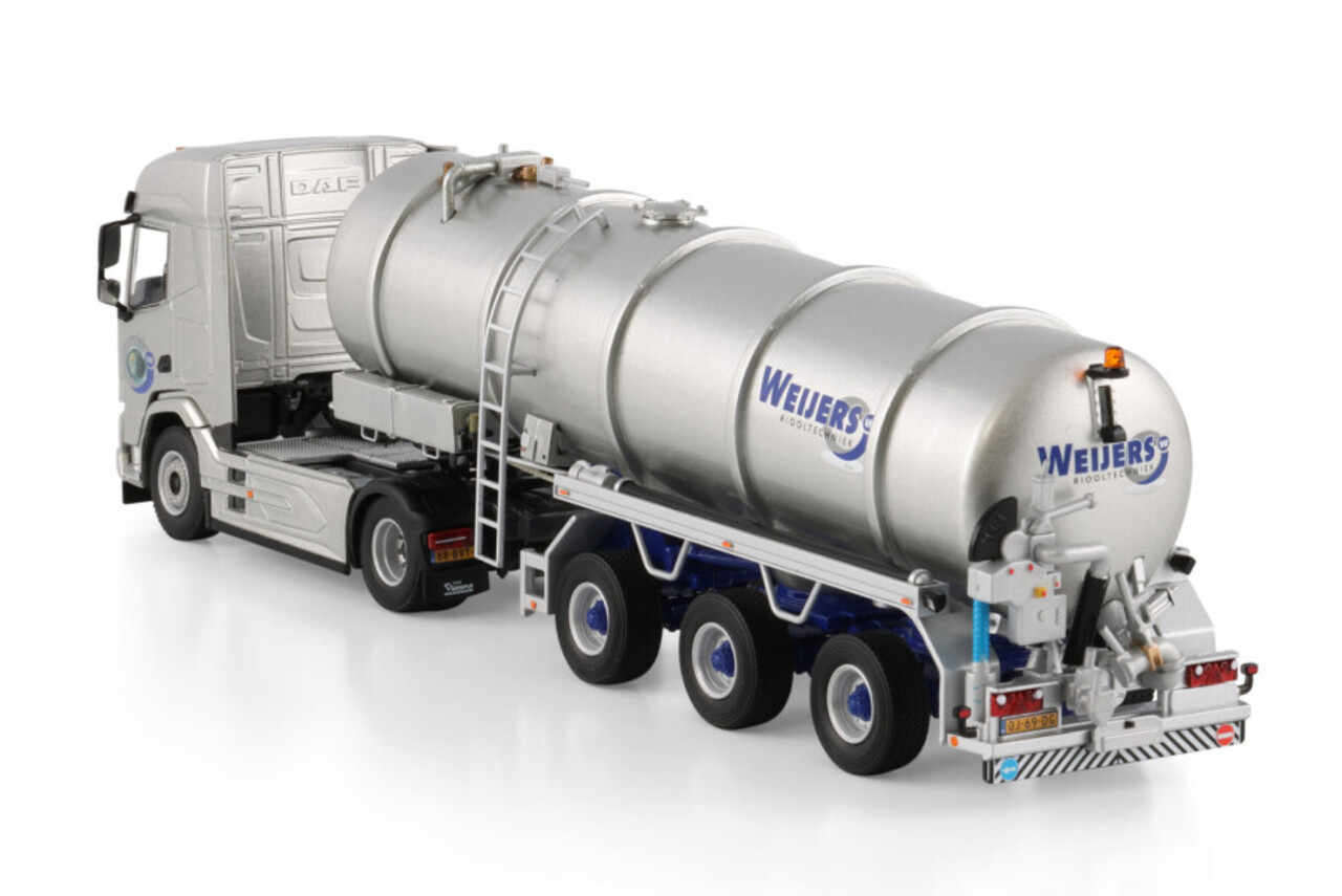 DAF DAF XF SH Tractor 4x2 + Sky Lights + Vacuum Tank Trailer 3 Axle 'Weijers Riooltechniek' - 1:50 - WSI Models DAF DAF XF SH Tractor 4x2 + Sky Lights + Vacuum Tank Trailer 3 Axle 'Weijers Riooltechniek' - 1:50 - WSI Models