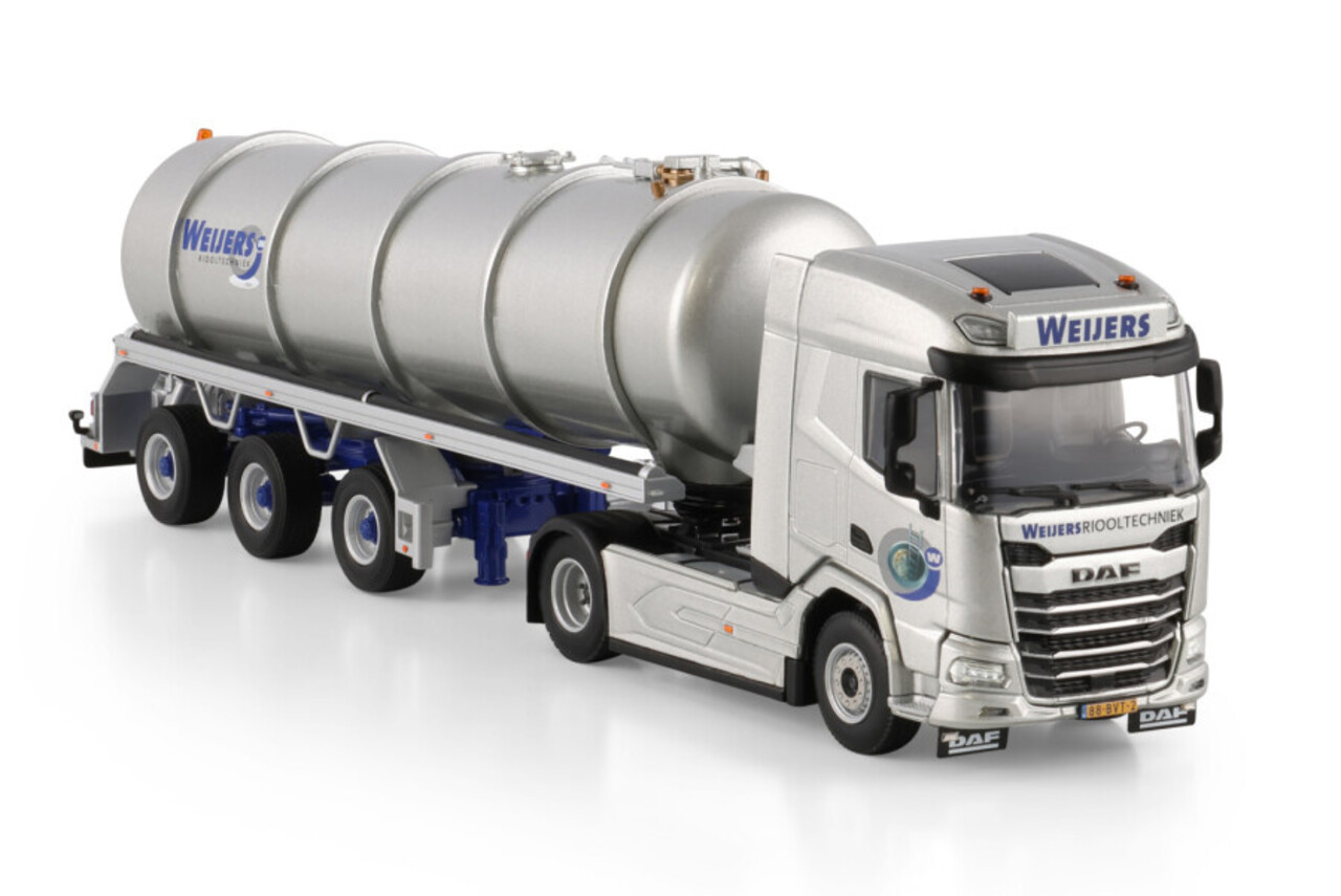 DAF DAF XF SH Tractor 4x2 + Sky Lights + Vacuum Tank Trailer 3 Axle 'Weijers Riooltechniek' - 1:50 - WSI Models DAF DAF XF SH Tractor 4x2 + Sky Lights + Vacuum Tank Trailer 3 Axle 'Weijers Riooltechniek' - 1:50 - WSI Models