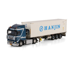 DAF DAF 95XF Space Cab Tractor 4x2 + Flex Container Semitrailer 3 Axle + 40FT Reefer Container 'Jan Maasdam' - 1:50 - WSI Models DAF DAF 95XF Space Cab Tractor 4x2 + Flex Container Semitrailer 3 Axle + 40FT Reefer Container 'Jan Maasdam' - 1:50 - WSI Models