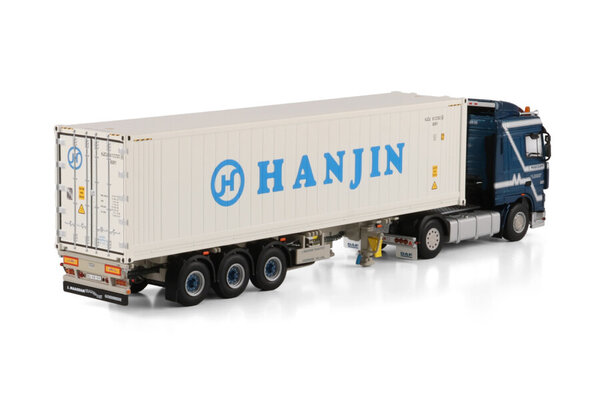 DAF DAF 95XF Space Cab Tractor 4x2 + Flex Container Semitrailer 3 Axle + 40FT Reefer Container 'Jan Maasdam' - 1:50 - WSI Models DAF DAF 95XF Space Cab Tractor 4x2 + Flex Container Semitrailer 3 Axle + 40FT Reefer Container 'Jan Maasdam' - 1:50 - WSI Models