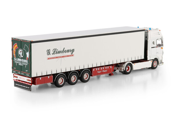 DAF DAF 95XF Super Space Cab Tractor 4x2 MY 2017 + Curtainside Semi Trailer 3 Axle 'Limbourg' - 1:50 - WSI Models DAF DAF 95XF Super Space Cab Tractor 4x2 MY 2017 + Curtainside Semi Trailer 3 Axle 'Limbourg' - 1:50 - WSI Models