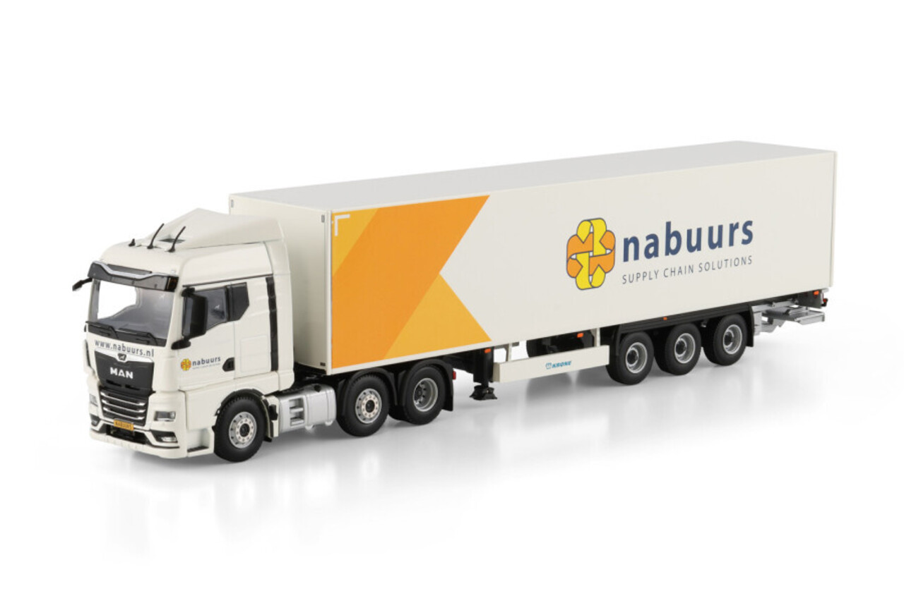 MAN MAN TGX GM Tractor 6x2 Twin Steer + Box Semitrailer 3 Axle 'Nabuurs' - 1:50 - WSI Models MAN MAN TGX GM Tractor 6x2 Twin Steer + Box Semitrailer 3 Axle 'Nabuurs' - 1:50 - WSI Models