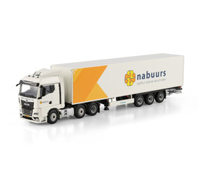MAN MAN TGX GM Tractor 6x2 Twin Steer + Box Semitrailer 3 Axle 'Nabuurs' - 1:50 - WSI Models MAN MAN TGX GM Tractor 6x2 Twin Steer + Box Semitrailer 3 Axle 'Nabuurs' - 1:50 - WSI Models