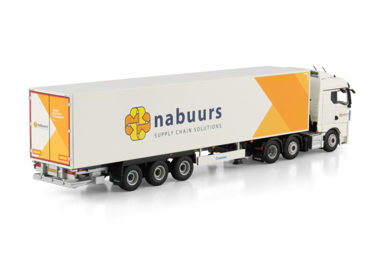 MAN MAN TGX GM Tractor 6x2 Twin Steer + Box Semitrailer 3 Axle 'Nabuurs' - 1:50 - WSI Models MAN MAN TGX GM Tractor 6x2 Twin Steer + Box Semitrailer 3 Axle 'Nabuurs' - 1:50 - WSI Models
