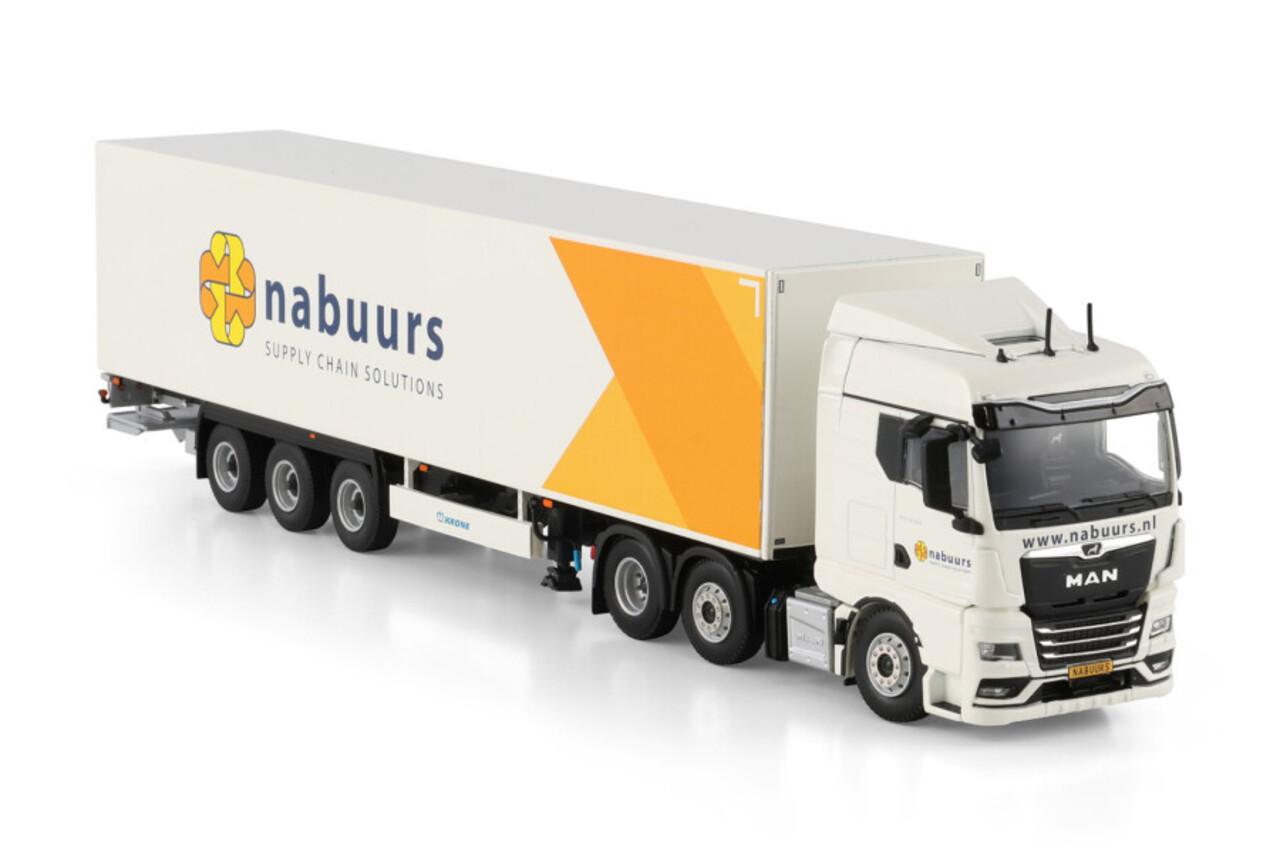 MAN MAN TGX GM Tractor 6x2 Twin Steer + Box Semitrailer 3 Axle 'Nabuurs' - 1:50 - WSI Models MAN MAN TGX GM Tractor 6x2 Twin Steer + Box Semitrailer 3 Axle 'Nabuurs' - 1:50 - WSI Models