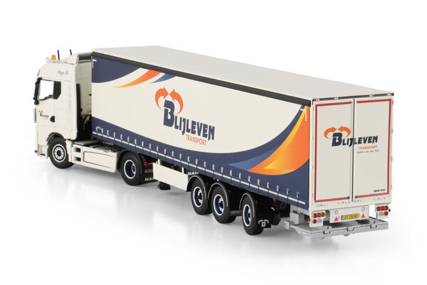 MAN MAN TGX GM Tractor 4x2 + Tridec Curtainside Semitrailer 3 Axle 'Blijleven Transport' - 1:50 - WSI Models MAN MAN TGX GM Tractor 4x2 + Tridec Curtainside Semitrailer 3 Axle 'Blijleven Transport' - 1:50 - WSI Models