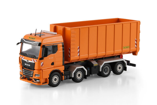 MAN MAN TGX GM Rigid Truck 8x2 Tag Axle + Hooklift System + Container 40m3 - 1:50 - WSI Models MAN MAN TGX GM Rigid Truck 8x2 Tag Axle + Hooklift System + Container 40m3 - 1:50 - WSI Models