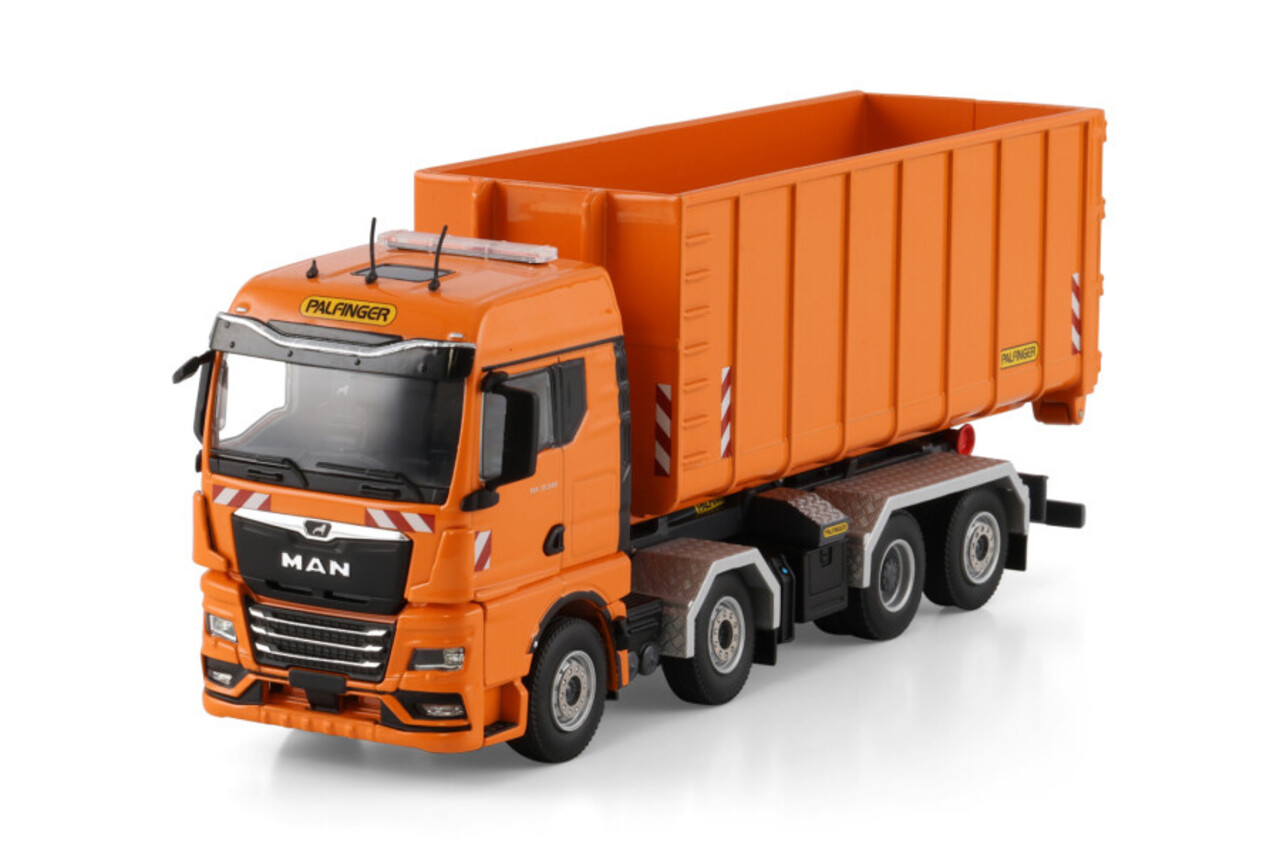 MAN MAN TGX GM Rigid Truck 8x2 Tag Axle + Hooklift System + Container 40m3 - 1:50 - WSI Models MAN MAN TGX GM Rigid Truck 8x2 Tag Axle + Hooklift System + Container 40m3 - 1:50 - WSI Models