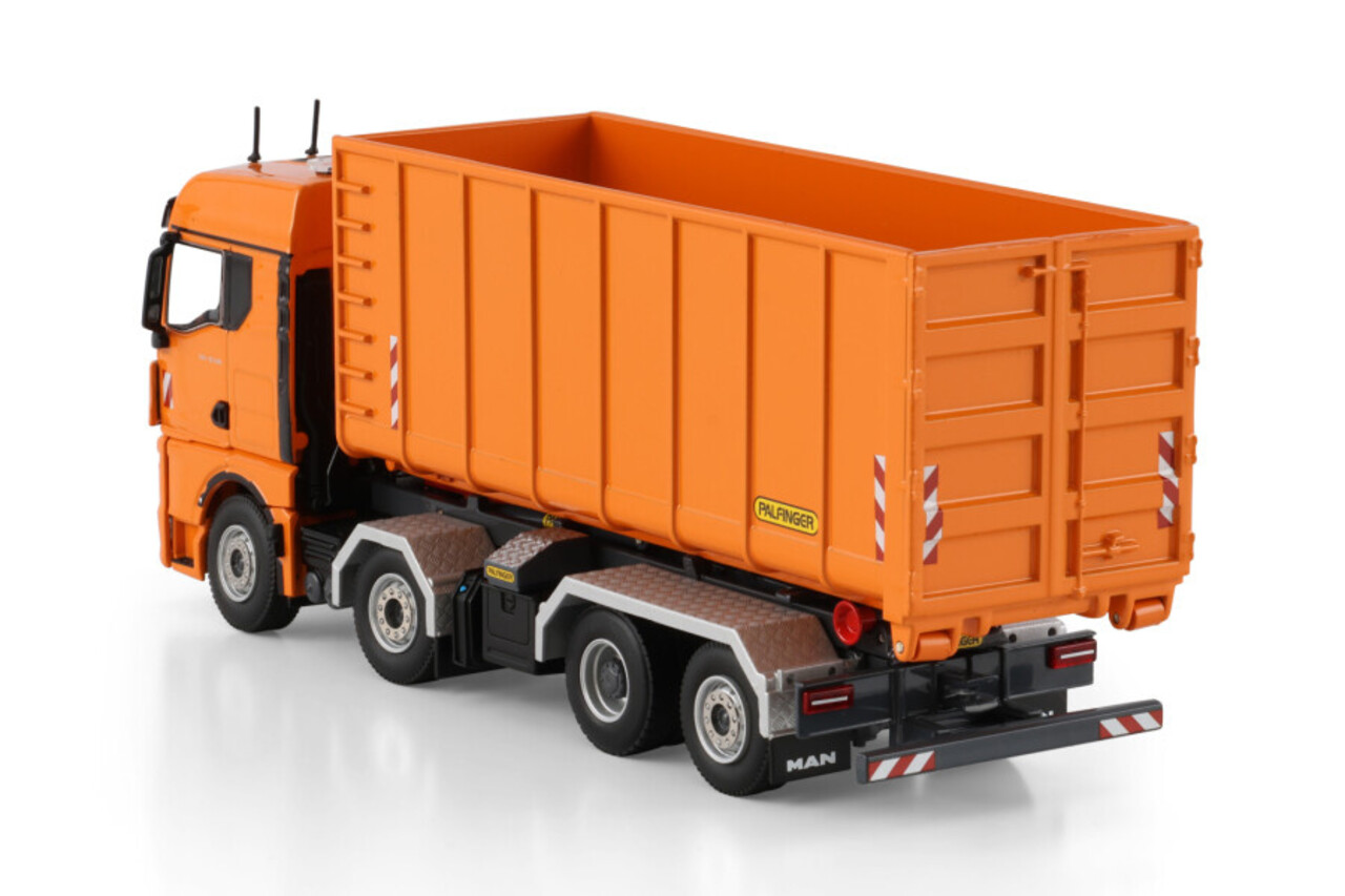 MAN MAN TGX GM Rigid Truck 8x2 Tag Axle + Hooklift System + Container 40m3 - 1:50 - WSI Models MAN MAN TGX GM Rigid Truck 8x2 Tag Axle + Hooklift System + Container 40m3 - 1:50 - WSI Models
