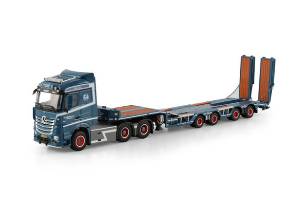 Mercedes-Benz Mercedes-Benz Actros MP4 Stream Space Tractor 6x4 + Semi Wheel Well Low Loader 4 Axle 'Kai Andersens' - 1:50 - WSI Models Mercedes-Benz Mercedes-Benz Actros MP4 Stream Space Tractor 6x4 + Semi Wheel Well Low Loader 4 Axle 'Kai Andersens' - 1:50 - WSI Models