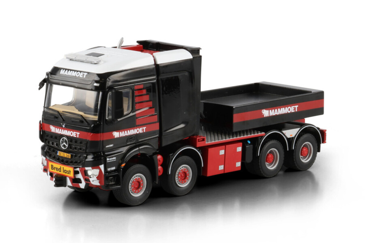 Mercedes-Benz Mercedes-Benz Arocs MP5 SLT Stream Space Truck 8x6 Ballast Box + Hitch 'Mammoet Merchandise' - 1:50 - WSI Models Mercedes-Benz Mercedes-Benz Arocs MP5 SLT Stream Space Truck 8x6 Ballast Box + Hitch 'Mammoet Merchandise' - 1:50 - WSI Models