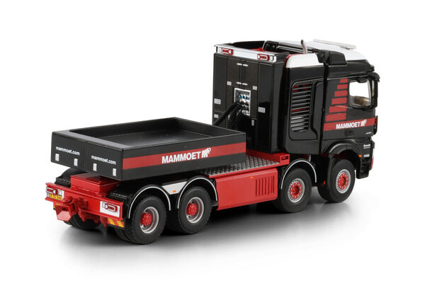 Mercedes-Benz Mercedes-Benz Arocs MP5 SLT Stream Space Truck 8x6 Ballast Box + Hitch 'Mammoet Merchandise' - 1:50 - WSI Models Mercedes-Benz Mercedes-Benz Arocs MP5 SLT Stream Space Truck 8x6 Ballast Box + Hitch 'Mammoet Merchandise' - 1:50 - WSI Models