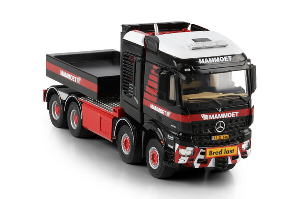 Mercedes-Benz Mercedes-Benz Arocs MP5 SLT Stream Space Truck 8x6 Ballast Box + Hitch 'Mammoet Merchandise' - 1:50 - WSI Models Mercedes-Benz Mercedes-Benz Arocs MP5 SLT Stream Space Truck 8x6 Ballast Box + Hitch 'Mammoet Merchandise' - 1:50 - WSI Models