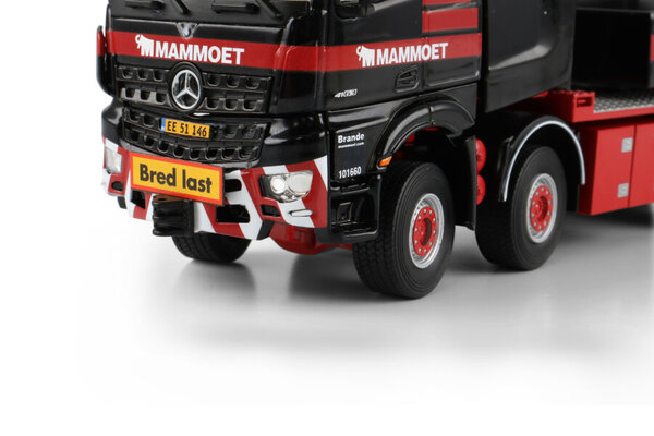 Mercedes-Benz Mercedes-Benz Arocs MP5 SLT Stream Space Truck 8x6 Ballast Box + Hitch 'Mammoet Merchandise' - 1:50 - WSI Models Mercedes-Benz Mercedes-Benz Arocs MP5 SLT Stream Space Truck 8x6 Ballast Box + Hitch 'Mammoet Merchandise' - 1:50 - WSI Models