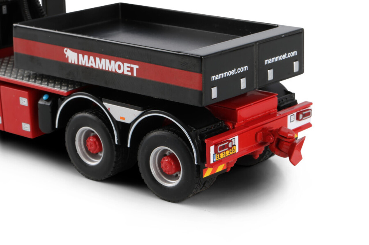 Mercedes-Benz Mercedes-Benz Arocs MP5 SLT Stream Space Truck 8x6 Ballast Box + Hitch 'Mammoet Merchandise' - 1:50 - WSI Models Mercedes-Benz Mercedes-Benz Arocs MP5 SLT Stream Space Truck 8x6 Ballast Box + Hitch 'Mammoet Merchandise' - 1:50 - WSI Models
