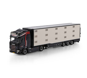 Scania Scania R Highline CR20H 6x2 Tag Axle + Tipper Volume Semitrailer 3 Axle 'Jan Volmer Transport BV' - 1:50 - WSI Models