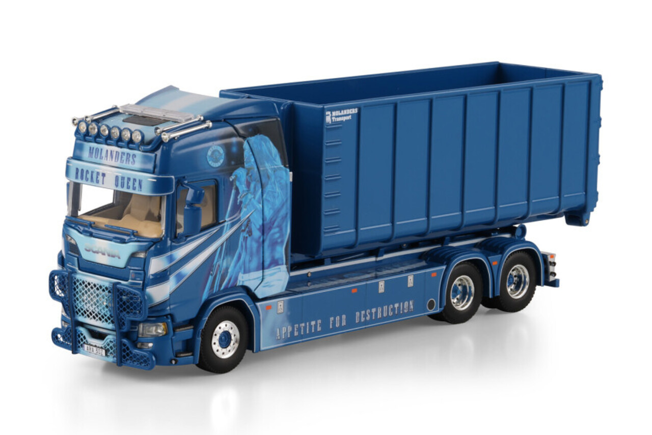 Scania Scania S Highline CS20H Rigid Truck 6x2 Tag Axle + Hooklift System + 40m³ Container - 1:50 - WSI Models Scania Scania S Highline CS20H Rigid Truck 6x2 Tag Axle + Hooklift System + 40m³ Container - 1:50 - WSI Models