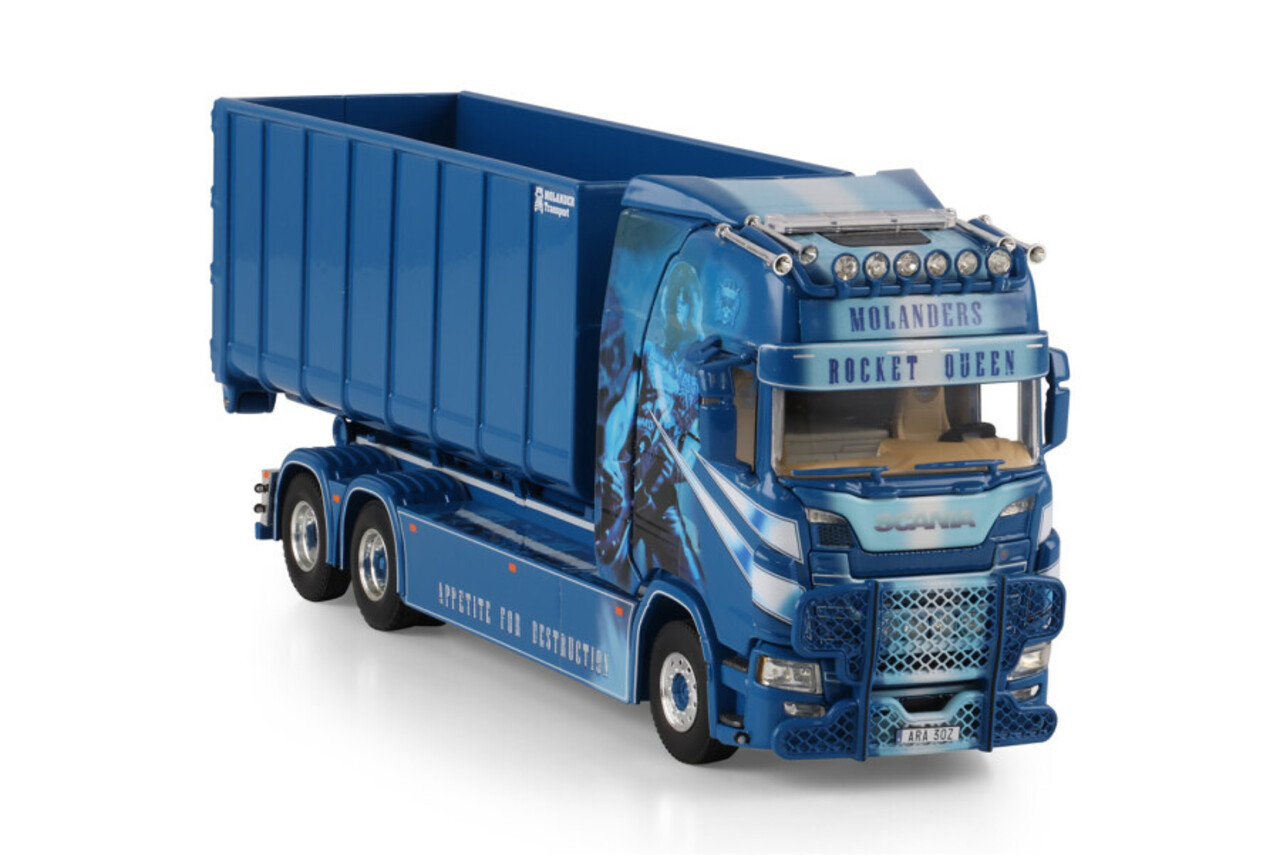 Scania Scania S Highline CS20H Rigid Truck 6x2 Tag Axle + Hooklift System + 40m³ Container - 1:50 - WSI Models Scania Scania S Highline CS20H Rigid Truck 6x2 Tag Axle + Hooklift System + 40m³ Container - 1:50 - WSI Models