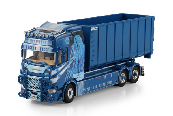 Scania Scania S Highline CS20H Rigid Truck 6x2 Tag Axle + Hooklift System + 40m³ Container - 1:50 - WSI Models Scania Scania S Highline CS20H Rigid Truck 6x2 Tag Axle + Hooklift System + 40m³ Container - 1:50 - WSI Models