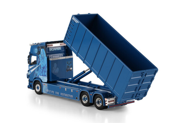 Scania Scania S Highline CS20H Rigid Truck 6x2 Tag Axle + Hooklift System + 40m³ Container - 1:50 - WSI Models Scania Scania S Highline CS20H Rigid Truck 6x2 Tag Axle + Hooklift System + 40m³ Container - 1:50 - WSI Models